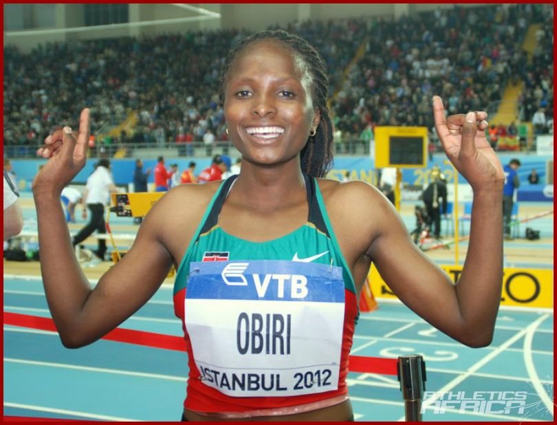 Hellen Onsando Obiri poses after winning in Istanbul 2012/ Photo: PACE Sports Management