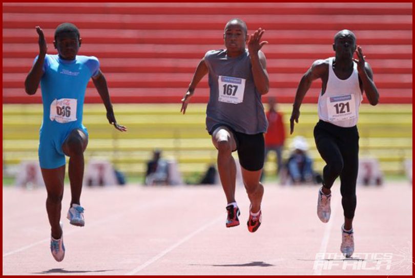 Reigning sprint champion, Jesse Urikhob in action / Photo Credit: Namibia Sport