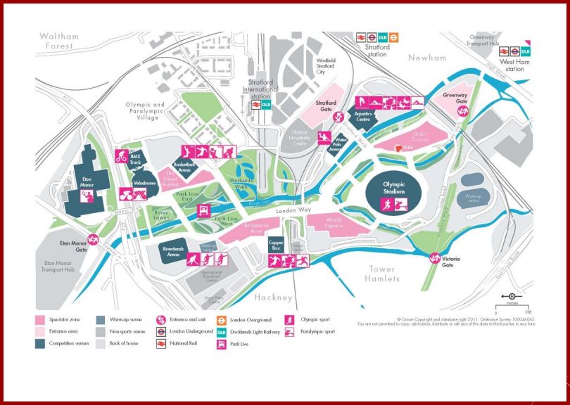 London 2012 Olympic Park Map / Photo Credit: Credit - LOCOG